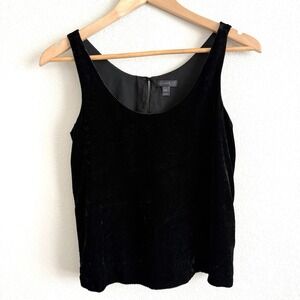 J Crew Black Velvet Tank Top Womens XXS Whimsigoth Dark Feminine Witchy Fairy
